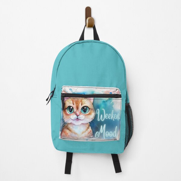 Item preview, Weekend Mood | Cute Cat Relaxing Watercolor Illustration designed and sold by Angellacelin.