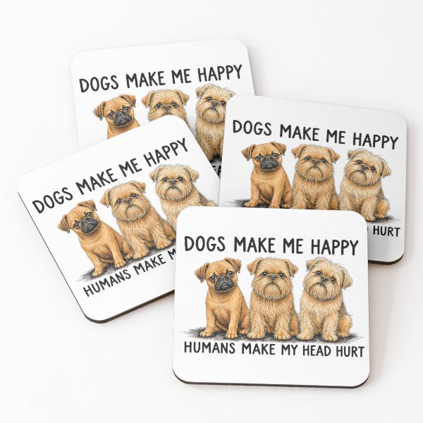 Item preview, Dogs Make Me Happy Funny Quote designed and sold by BethnalShop.
