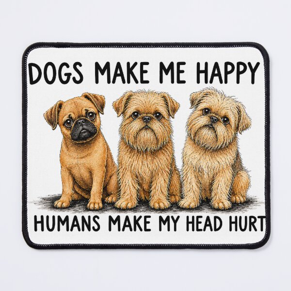 Item preview, Dogs Make Me Happy Funny Quote designed and sold by BethnalShop.