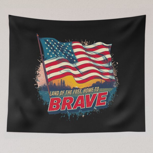 Item preview, Free Home Brave American Flag designed and sold by Zakrytos ★★★★★.