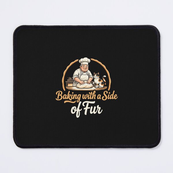 Item preview, Baking with a Side of Fur Cat Lover Graphic Tee designed and sold by artlife4.