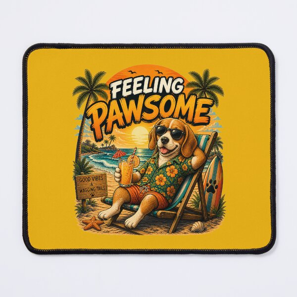 Item preview, Funny Beagle Beach Design – Feeling Pawsome Summer Vibes Vacation Dog designed and sold by PixelsPaws.