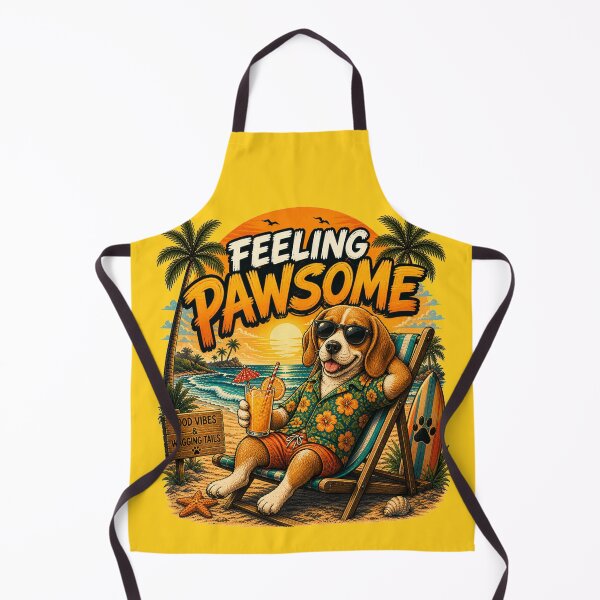 Item preview, Funny Beagle Beach Design – Feeling Pawsome Summer Vibes Vacation Dog designed and sold by PixelsPaws.