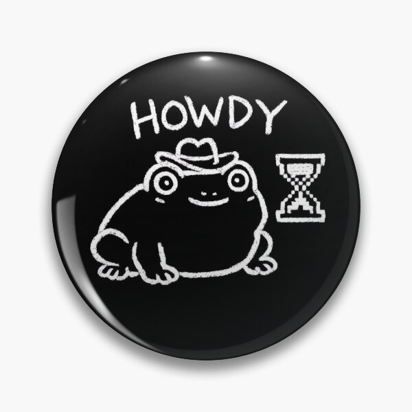 Item preview, Howdy Frog Funny Cowboy Meme Chalk Doodle designed and sold by LumePrint.