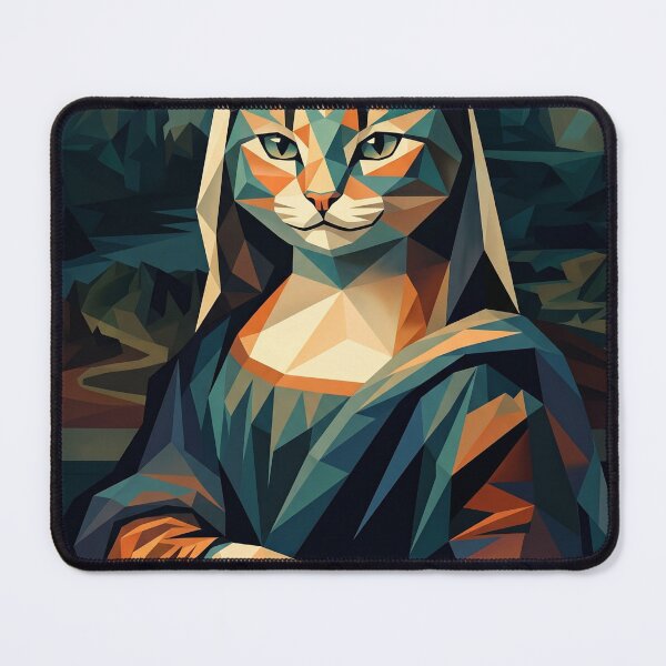 Item preview, Mona Lisa Cat – Geometric Renaissance Digital Art designed and sold by TheCoolCatsMx.