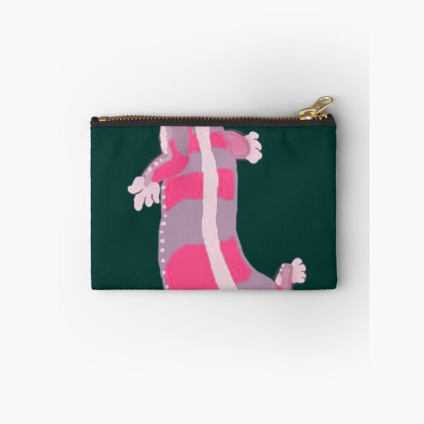 Item preview, Colorful Pink Lizard (Vertical) in Forest Green Background designed and sold by Designs by Sara Felton.