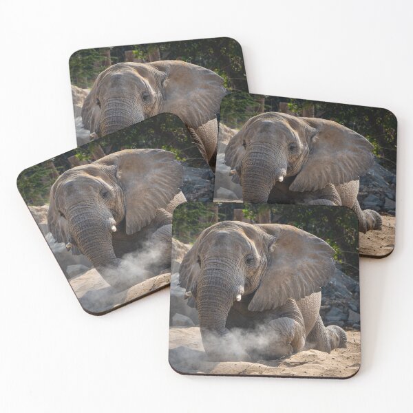 Item preview, Majestic African Elephant in Dust - Powerful Safari Wildlife Photography designed and sold by AbulailArt.