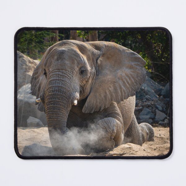 Item preview, Majestic African Elephant in Dust - Powerful Safari Wildlife Photography designed and sold by AbulailArt.