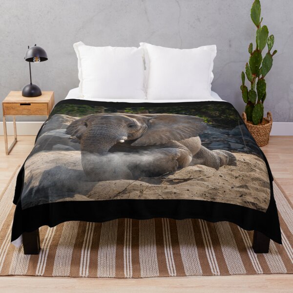 Item preview, Majestic African Elephant in Dust - Powerful Safari Wildlife Photography designed and sold by AbulailArt.