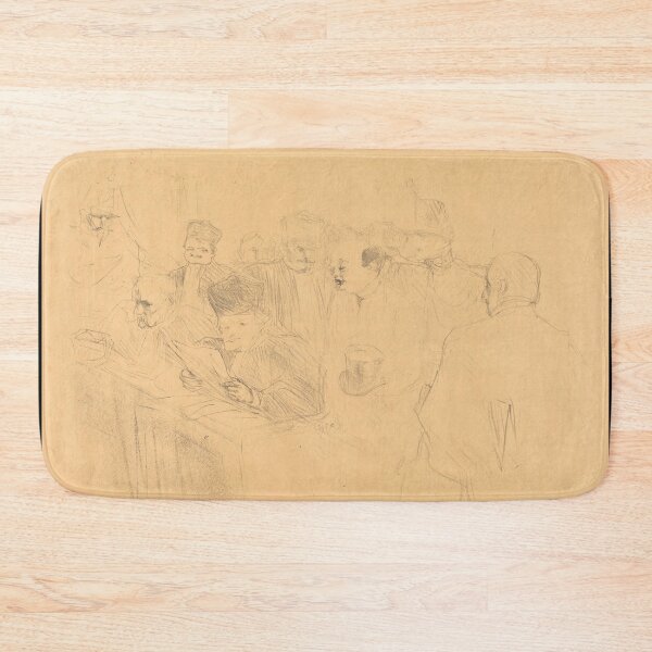 Item preview, Soudais Deposition by Henri de Toulouse-Lautrec | Vintage Courtroom Drawing Fine Art Print designed and sold by artofuniverse.
