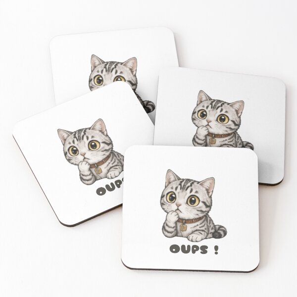 Item preview, Cute Cat Pixel – Oops Funny Cat designed and sold by TitiaDesign.