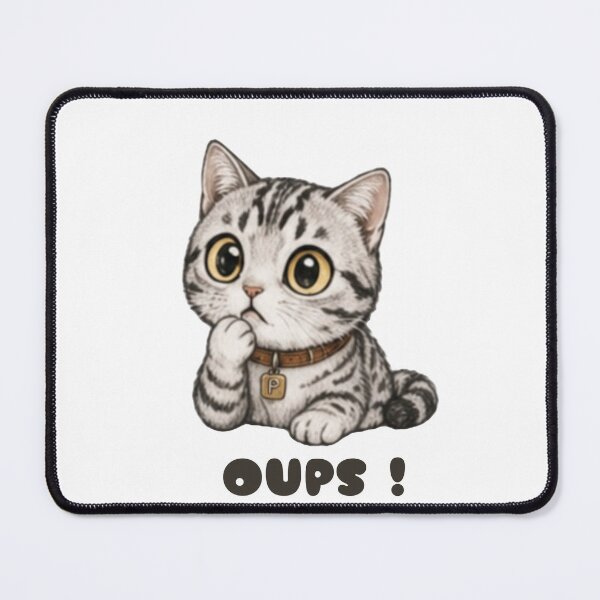 Item preview, Cute Cat Pixel – Oops Funny Cat designed and sold by TitiaDesign.