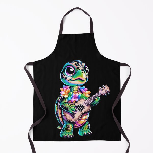 Item preview, Colorful Tropical Sea Turtle Playing Ukulele designed and sold by KETO370.