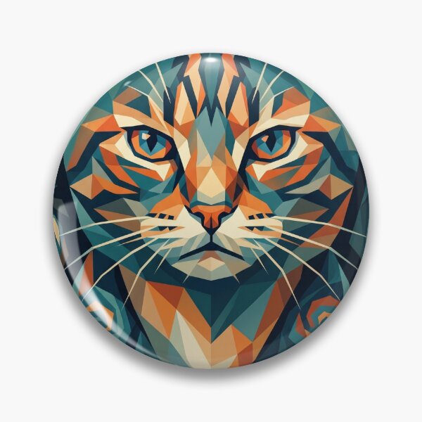 Item preview, Van Gogh Cat – Geometric Starry Feline Self Portrait designed and sold by TheCoolCatsMx.