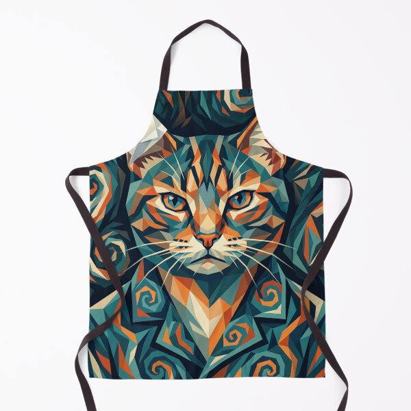 Item preview, Van Gogh Cat – Geometric Starry Feline Self Portrait designed and sold by TheCoolCatsMx.
