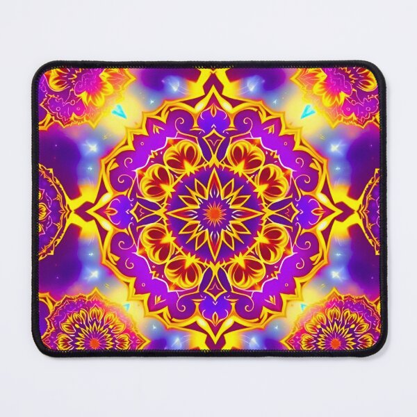 Item preview, Psychedelic Fractal Mandala Kaleidoscope Symmetrical Spiritual Universe Art designed and sold by Good Vibes .