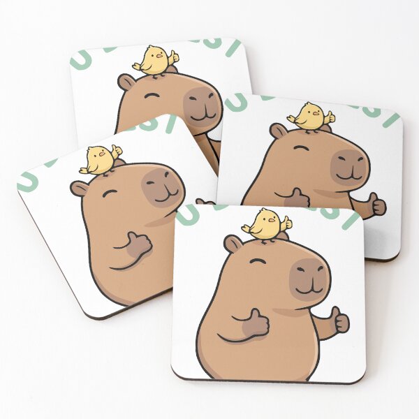 Item preview, U DA BEST — Chill Capybara Affirmation Sticker designed and sold by Mike Draws.