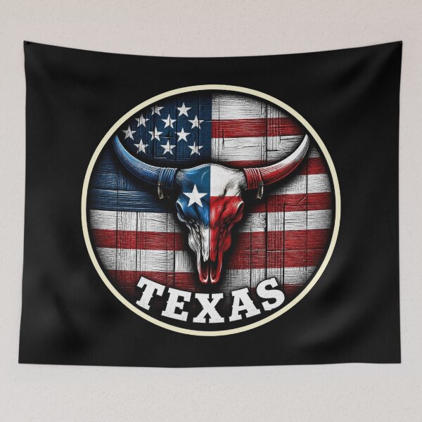 Item preview, Texas USA Longhorn Skull designed and sold by Myra365Art.