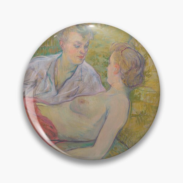 Item preview, The Two Girlfriends (Les Deux Amies) by Henri de Toulouse-Lautrec | Vintage Intimate Fine Art Print designed and sold by artofuniverse.