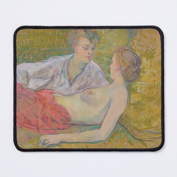 Item preview, The Two Girlfriends (Les Deux Amies) by Henri de Toulouse-Lautrec | Vintage Intimate Fine Art Print designed and sold by artofuniverse.