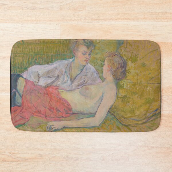 Item preview, The Two Girlfriends (Les Deux Amies) by Henri de Toulouse-Lautrec | Vintage Intimate Fine Art Print designed and sold by artofuniverse.