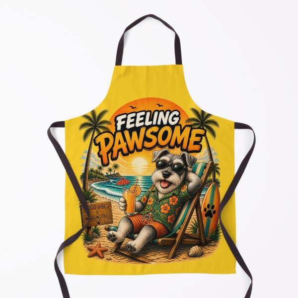 Item preview, Funny Schnauzer Akita Beach Design – Feeling Pawsome Summer Vibes Vacation Dog designed and sold by PixelsPaws.