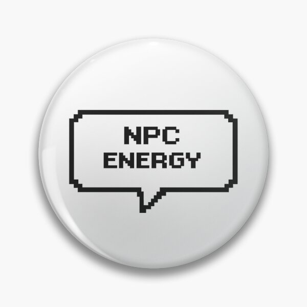 Item preview, NPC Energy Pixel Art Speech Bubble Meme designed and sold by LumePrint.