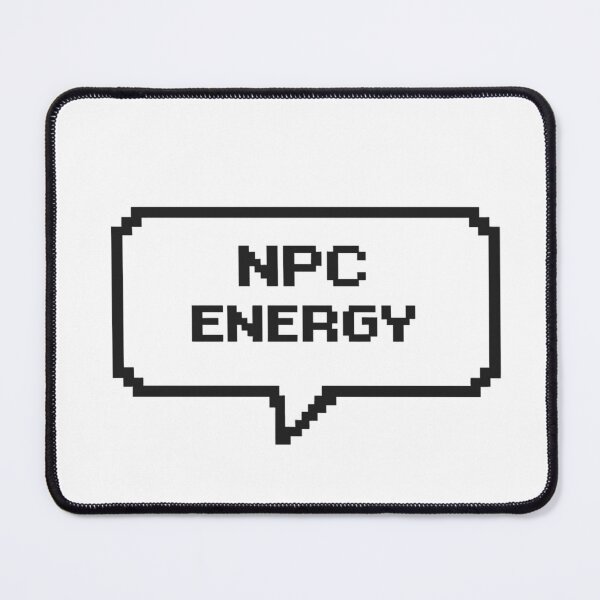 Item preview, NPC Energy Pixel Art Speech Bubble Meme designed and sold by LumePrint.