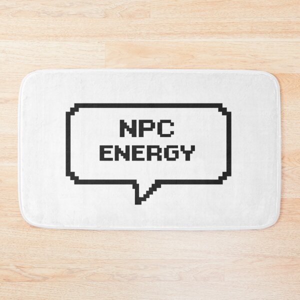 Item preview, NPC Energy Pixel Art Speech Bubble Meme designed and sold by LumePrint.