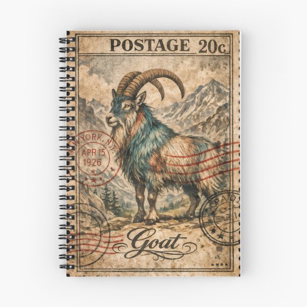 Item preview, Wall Art - Postcard - Vintage Goat Postage Stamp designed and sold by ForeverPrintsOK.