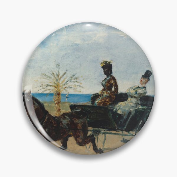 Item preview, The Black Countess by Henri de Toulouse-Lautrec | Vintage Coastal Carriage Fine Art Print designed and sold by artofuniverse.