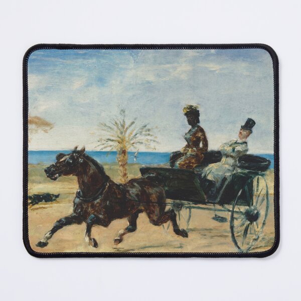 Item preview, The Black Countess by Henri de Toulouse-Lautrec | Vintage Coastal Carriage Fine Art Print designed and sold by artofuniverse.