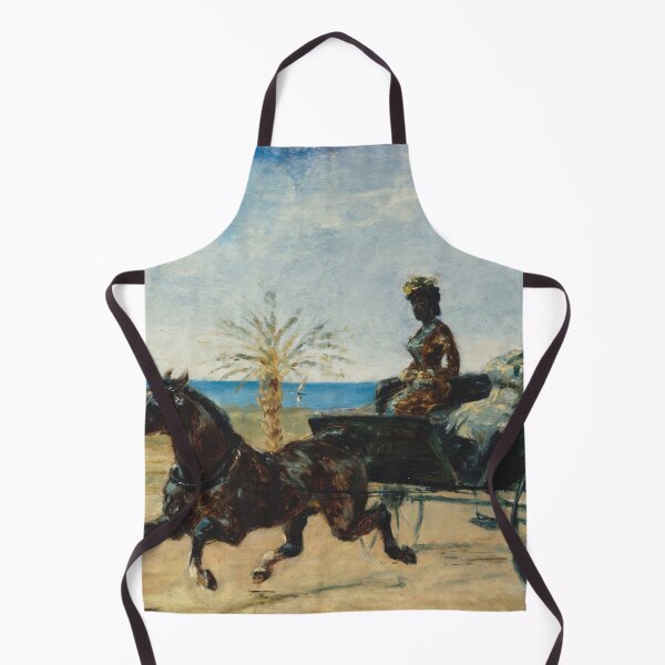 Item preview, The Black Countess by Henri de Toulouse-Lautrec | Vintage Coastal Carriage Fine Art Print designed and sold by artofuniverse.