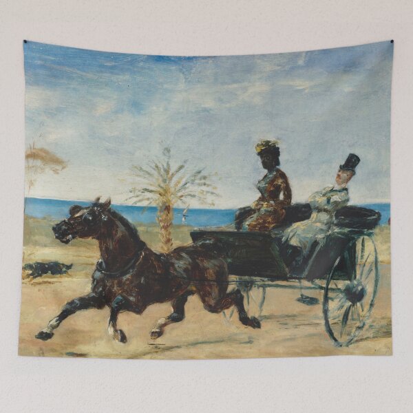 Item preview, The Black Countess by Henri de Toulouse-Lautrec | Vintage Coastal Carriage Fine Art Print designed and sold by artofuniverse.