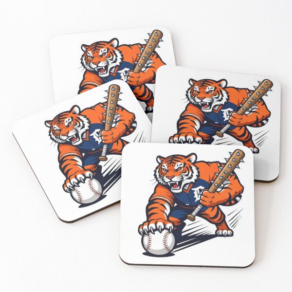 Item preview, Aggressive Tiger Baseball Pitcher Mascot designed and sold by Pandora´s Box.