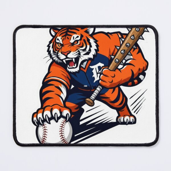 Item preview, Aggressive Tiger Baseball Pitcher Mascot designed and sold by Pandora´s Box.