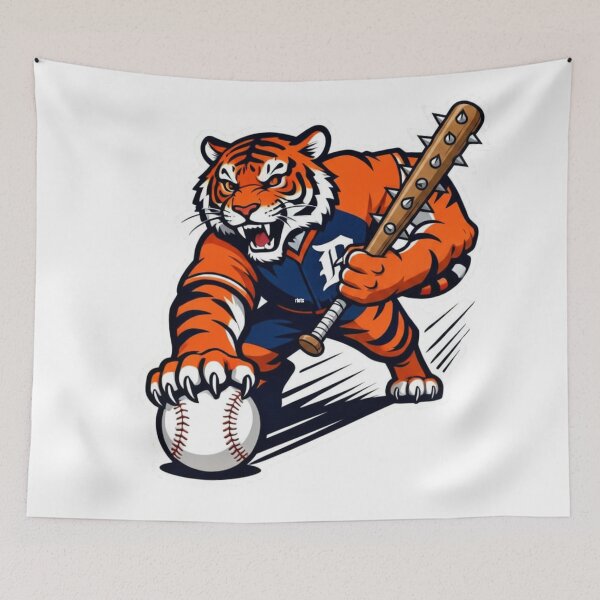 Item preview, Aggressive Tiger Baseball Pitcher Mascot designed and sold by Pandora´s Box.