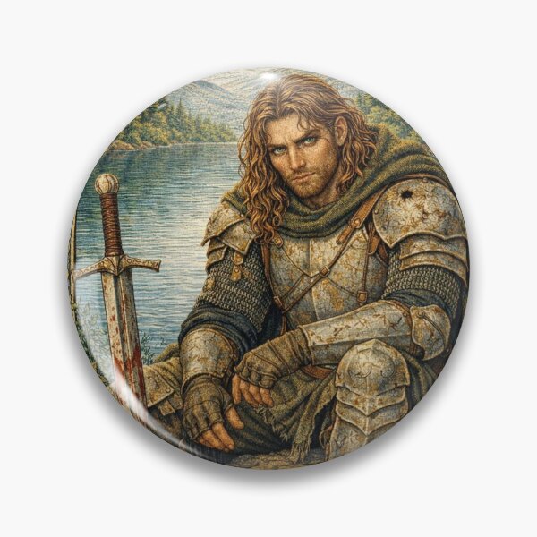 Item preview, Fallen Knight by Lake, Embroidery Style designed and sold by doinitzart.