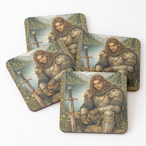 Item preview, Fallen Knight by Lake, Embroidery Style designed and sold by doinitzart.