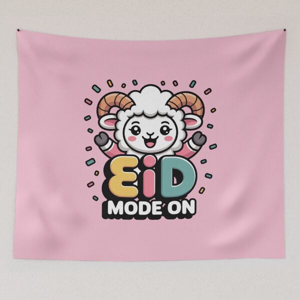 Item preview, Eid Mode On – Cute Sheep Festive Design designed and sold by ABLAT_CREATIONS.