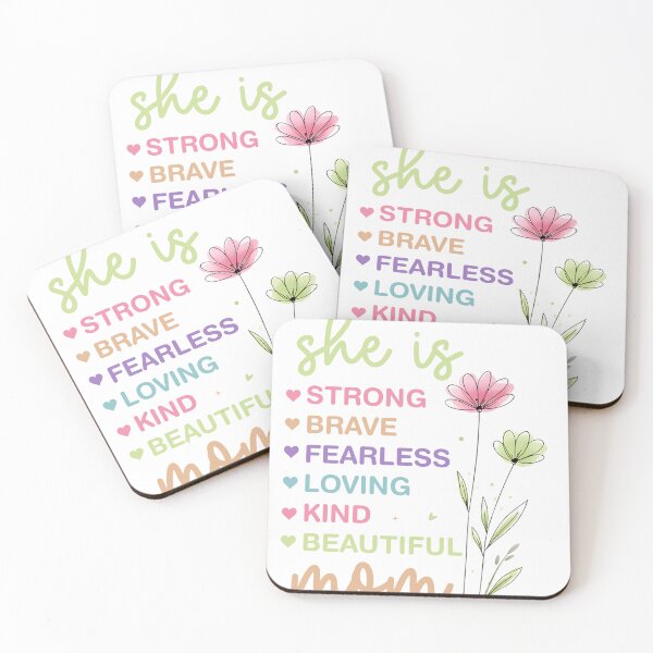 Item preview, She Is Strong Brave Fearless Loving Kind Beautiful designed and sold by AURA-APPAEL.