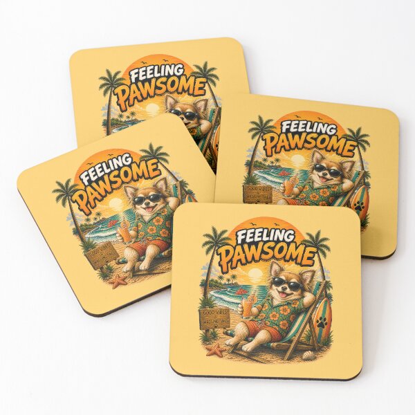 Item preview, Funny Chihuahua Beach Design – Feeling Pawsome Summer Vibes Vacation Dog designed and sold by PixelsPaws.