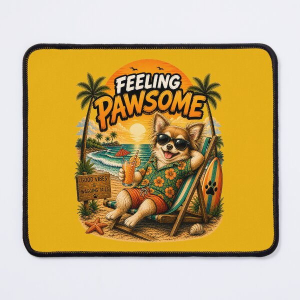 Item preview, Funny Chihuahua Beach Design – Feeling Pawsome Summer Vibes Vacation Dog designed and sold by PixelsPaws.