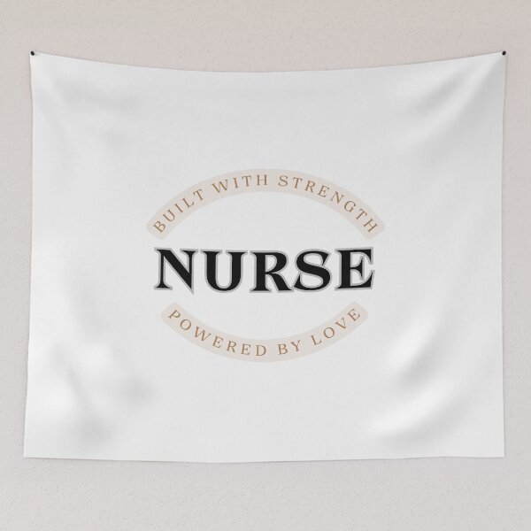 Item preview, Built with Strength Powered by Love Nurse T-Shirt Positive RN Gift Inspirational Tee designed and sold by BananaPrint.