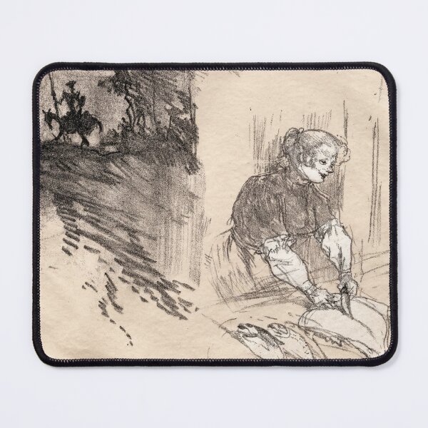 Item preview, The Brief Joys Cover by Henri de Toulouse-Lautrec | Art Nouveau Sketch Fine Art Print designed and sold by artofuniverse.
