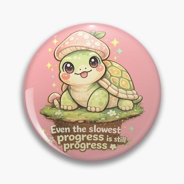 Item preview, Cute Mushroom Turtle – Even the Slowest Progress Is Still Progress designed and sold by Nusha Creations.