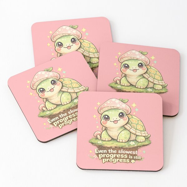Item preview, Cute Mushroom Turtle – Even the Slowest Progress Is Still Progress designed and sold by Nusha Creations.