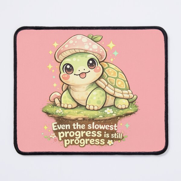 Item preview, Cute Mushroom Turtle – Even the Slowest Progress Is Still Progress designed and sold by Nusha Creations.
