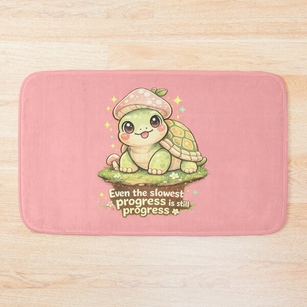 Item preview, Cute Mushroom Turtle – Even the Slowest Progress Is Still Progress designed and sold by Nusha Creations.