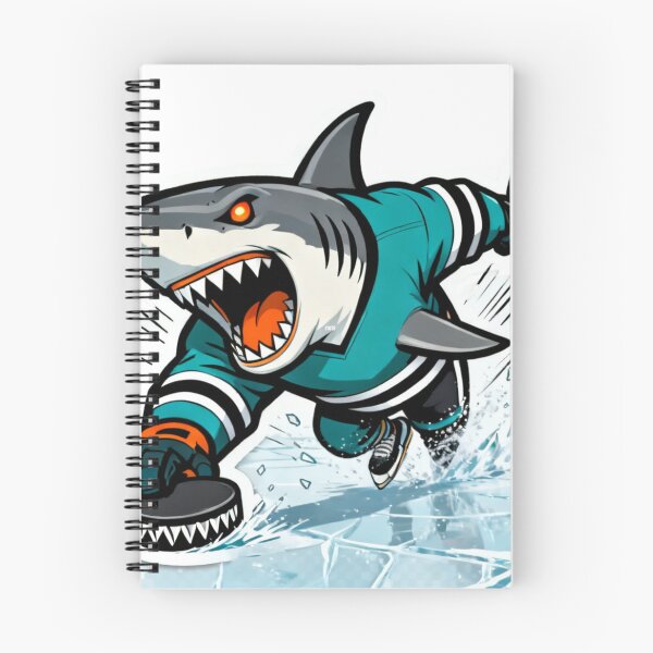 Item preview, Angry Shark Hockey Player Mascot on Ice designed and sold by Pandora´s Box.